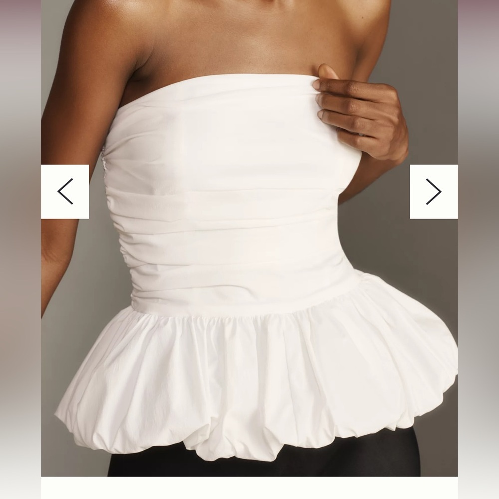 NWT Anthropologie Maeve Strapless Drop-Waist Bubble Top